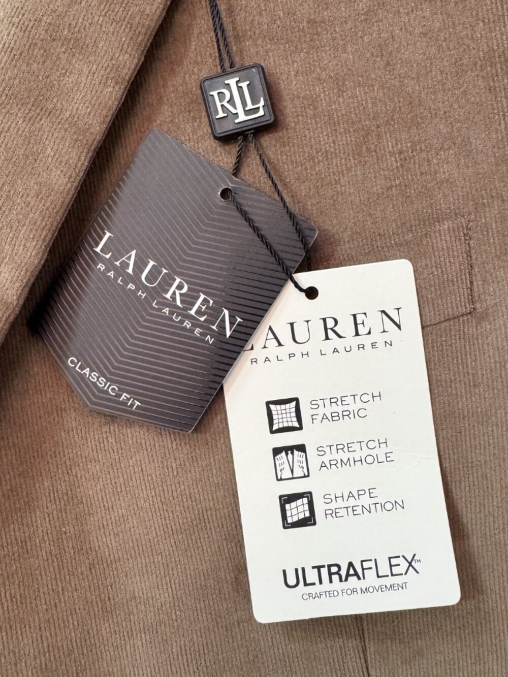 NWT Lauren Ralph Lauren 42R Corduroy Sport Coat Brown Elbow Patch Academia - Picture 6 of 9